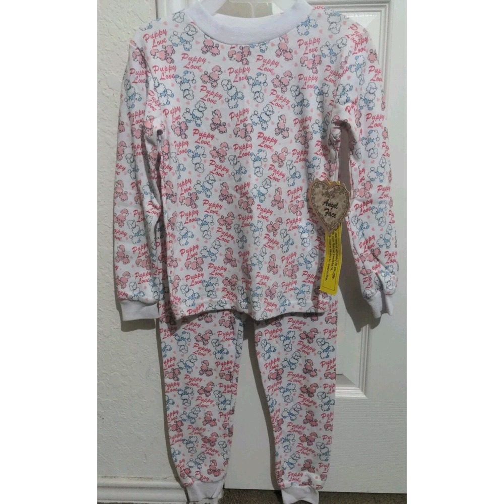 Angel Face Girls 2 Piece Puppy Love  Pajama Set. Size 5-6 NWT